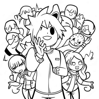 Nhan Vat Danganronpa Trong Hanh Dong Trang To Mau Tranh Tô Màu