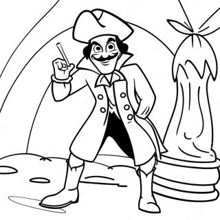 Trang Tô Màu Captain Hook Lén Lút Tranh Tô Màu