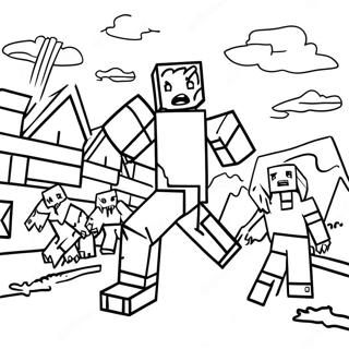 Trang To Mau Zombie Minecraft Tan Cong Mot Ngoi Lang 1455 2224