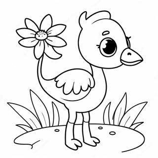 Trang To Mau Hong Hac Con De Thuong Voi Mot Bong Hoa 25712 5607