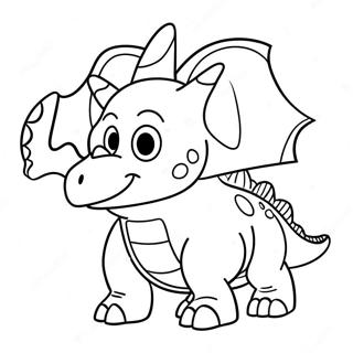 Khung Long Triceratops Hoat Hinh Dang Choi Trang To Mau 32285-7037