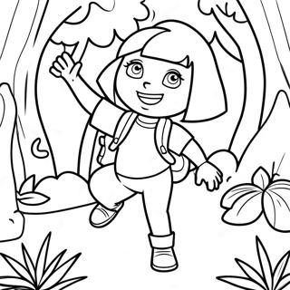 Buc Tranh To Mau Cuoc Hanh Trinh Rung Cua Dora The Explorer 34087-7444