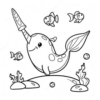 Trang To Mau Narwhal Nghich Ngom Voi Ca 34260-7486