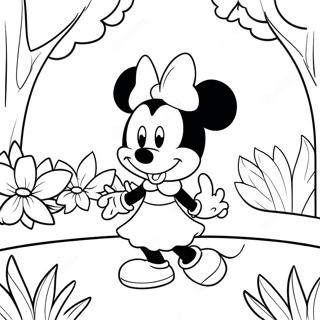 Trang To Mau Minnie Mouse Trong Vuon Hoa 3571-1966