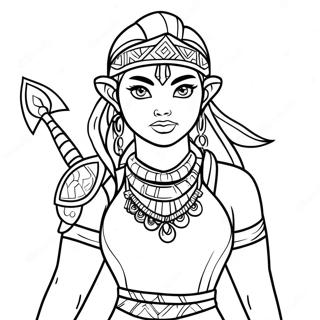 Buc Tranh To Mau Raya Trong Trang Phuc Chien Binh 40361-8820