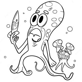 Trang To Mau Squidward Voi Spongebob 41450-9066