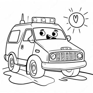 Xe Cấp Cứu Trang tô màu