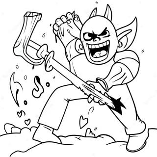 Trang Tô Màu Chainsaw Man Chiến Đấu Với Quỷ Tranh Tô Màu