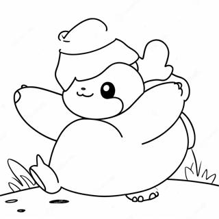Trang To Mau Snorlax Choi Voi Pikachu 44351-9704