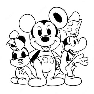 Mickey Mouse Voi Ban Be Trang To Mau 4467 800