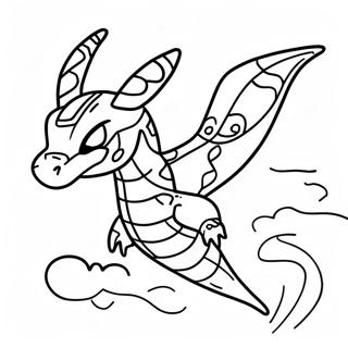 Rayquaza Bay Trong Bau Troi Trang To Mau 44884-9815