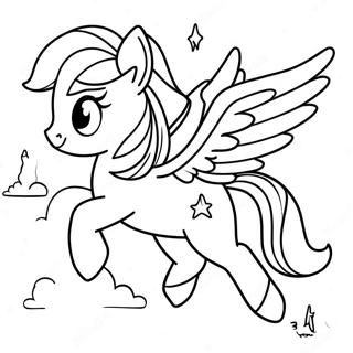 Rainbow Dash Bay Tren Bau Troi Trang To Mau 4557-1208
