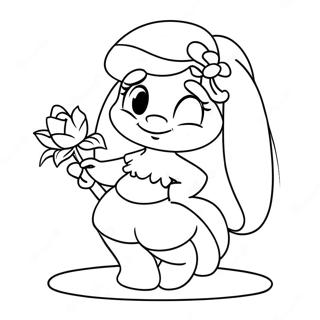 Trang To Mau Smurfette Voi Hoa 46123 10104