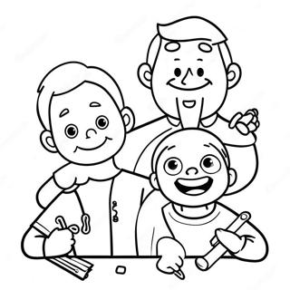 Trang To Mau Cha Va Tre Em Vui Ve 50265-11006