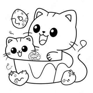 Chococat Choi Dua Voi Ban Be Trang To Mau 51003 11155