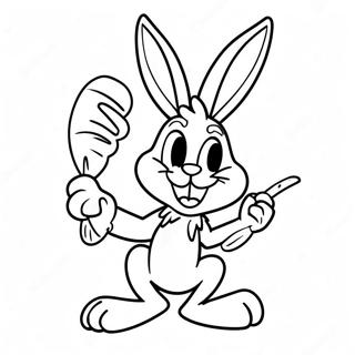 Bugs Bunny Voi Ca Rot Trang To Mau 51447-11250