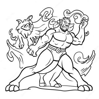 Trang To Mau Hercules Chien Dau Voi Cerberus 52094-11400