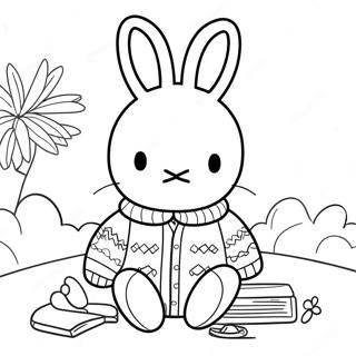 Miffy Trong Chiec Ao Len Am Ap Trang To Mau 54901-12026