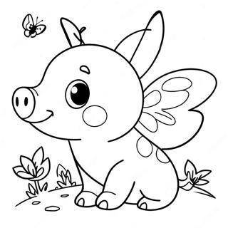 Trang To Mau Heo Con Dang Yeu Voi Buom 55347-12123