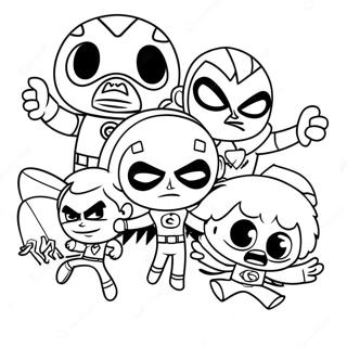 Trang Tô Màu Đội Teen Titans Go Tranh Tô Màu