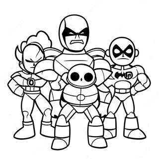 Trang Tô Màu Đội Teen Titans Go Tranh Tô Màu