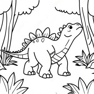 Trang To Mau Stegosaurus Trong Rung Cong Vien Ky Jura 59588 13063