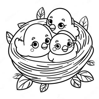 Trang To Mau Nhung Chu Chim Non Hanh Phuc Trong To 656 1551