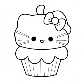 Trang To Mau Hello Kitty Trong Trang Phuc Banh Cupcake 68233-14943