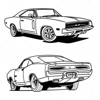 Trang Tô Màu Dodge Charger Thanh Lịch Tranh Tô Màu
