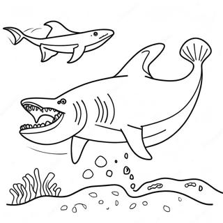 Megalodon Tranh Tô Màu