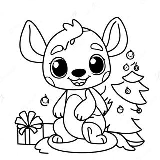 Stitch Tinh Nghịch Trang Trí Cây Thông Tranh Tô Màu