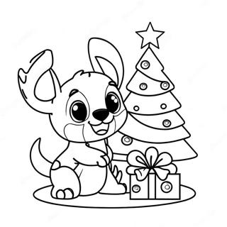 Stitch Tinh Nghịch Trang Trí Cây Thông Tranh Tô Màu