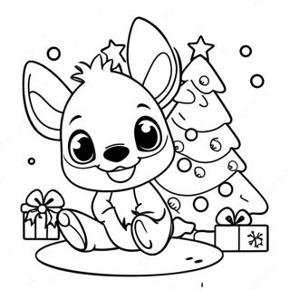 Stitch Tinh Nghịch Trang Trí Cây Thông Tranh Tô Màu