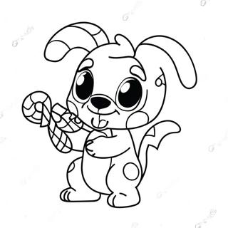 Stitch Lễ Hội Cầm Kẹo Gậy Tranh Tô Màu