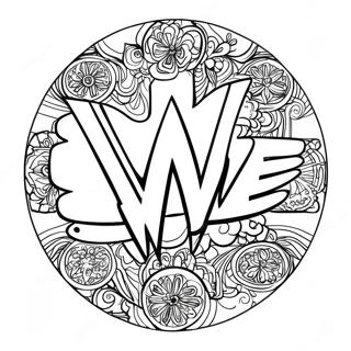 Vẽ Theo Đường: Logo Wwe Tràn Đầy Năng Lượng Tranh Tô Màu