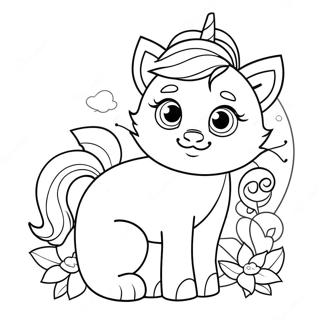 Trang Tô Màu Mèo Unicorn Tranh Tô Màu