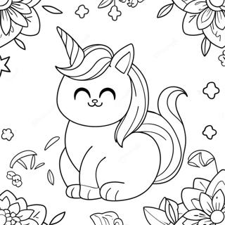 Trang Tô Màu Mèo Unicorn Tranh Tô Màu