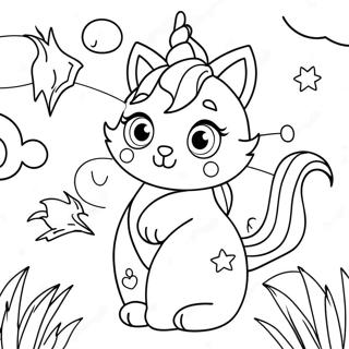 Trang Tô Màu Mèo Unicorn Tranh Tô Màu