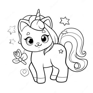 Trang Tô Màu Mèo Unicorn Huyền Bí Tranh Tô Màu