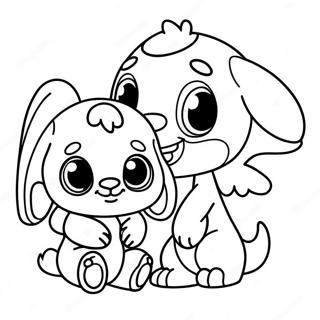 Cute Stitch And Angel Tranh Tô Màu