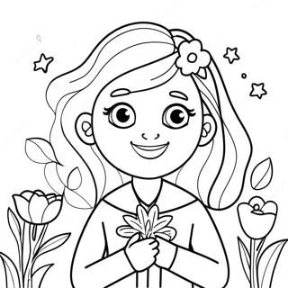 Trang To Mau Co Gai Duyen Dang Voi Hoa 78172-20636