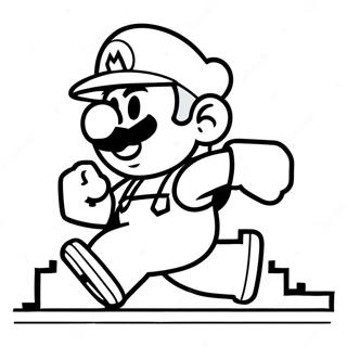 Mario 8 Bit Trang tô màu