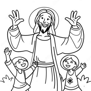 Trang To Mau Chua Jesus Vui Ve Voi Tre Em 84753-25774