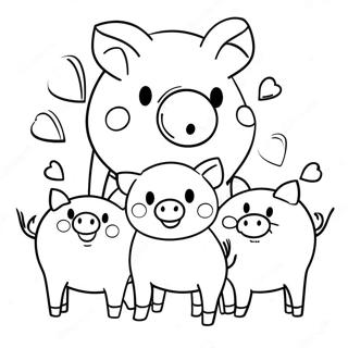 Trang To Mau Gia Dinh Heo Con Dang Yeu 86338-27099