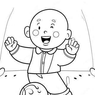 Trang Tô Màu Caillou Vui Vẻ Chơi Đùa Tranh Tô Màu