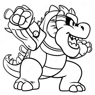 Bowser Gam Len Voi Con Gian Trong Trang To Mau 9016-695