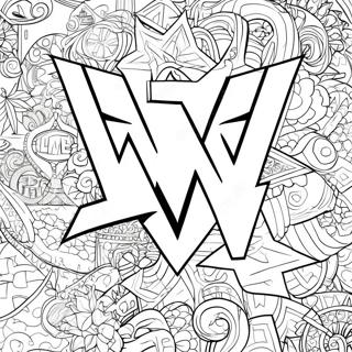 Trang To Mau Logo Wwe 91123-31051