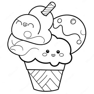 Ice Cream Peppa Pig Tranh Tô Màu