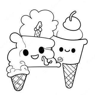 Ice Cream Peppa Pig Tranh Tô Màu