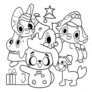 Giáng Sinh Bluey Trang tô màu